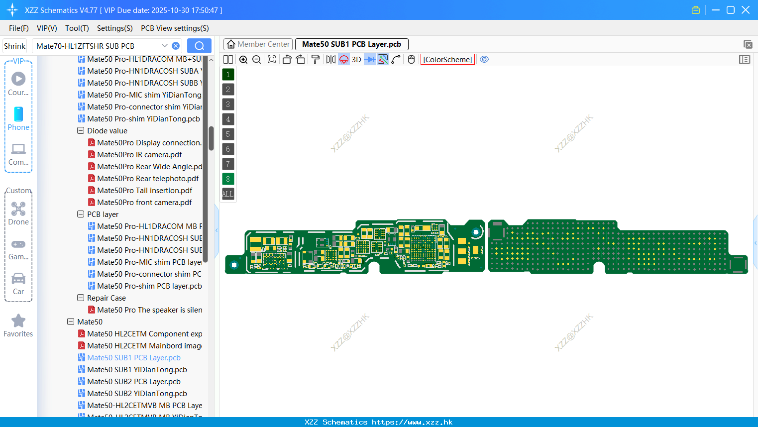 Huawei Mate50 SUB1 PCB Layer